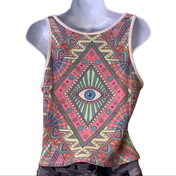 Wildfox Swim Third Eye Tank Top Cropped Beachwear - Picture 4 of 13